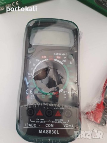 НОВ! Измервателен уред мултицет мултиметър MAS830L 10A 600V, снимка 9 - Други инструменти - 43229086