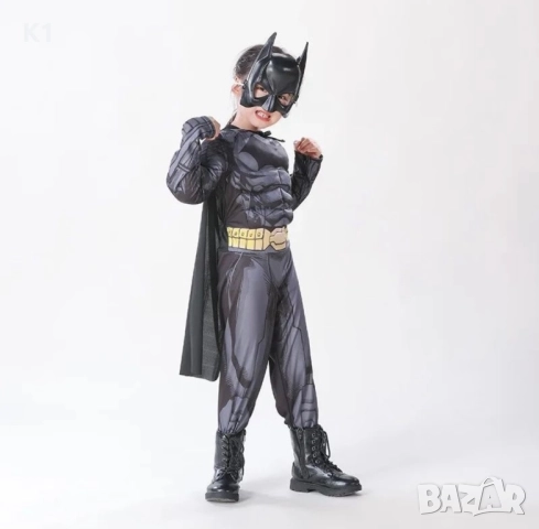 Детски костюм на Батман с мускули и маска , снимка 4 - Детски комплекти - 51988561