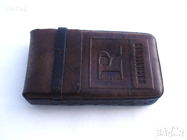 Кафява,кожена табакера за цигари чисто нова