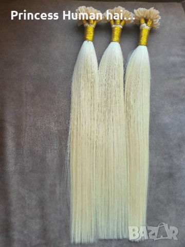 Кератинови кичури за удължаване и сгъстяване на коса 100% естествена коса, снимка 5 - Аксесоари за коса - 41318573