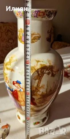 🌹 Прекрасна  голяма ваза с романтична сцена, снимка 13 - Вази - 47949136