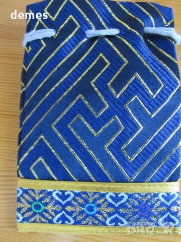 Традиционна торбичка тип пунгия от плат DELL от Монголия-3, снимка 11 - Други ценни предмети - 28727238