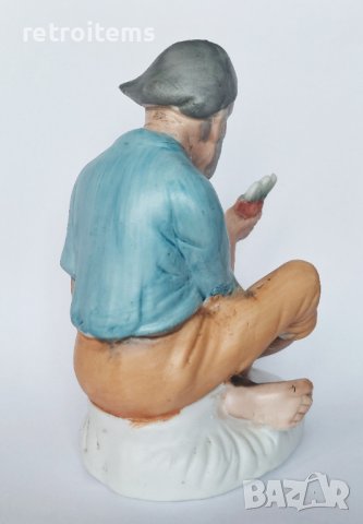 Стара порцеланова статуетка "Старец". Бисквит., снимка 6 - Статуетки - 38275195