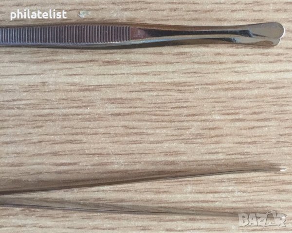 Пинсета за пощенски марки - стандартна дължина 12 см , снимка 2 - Филателия - 37600283