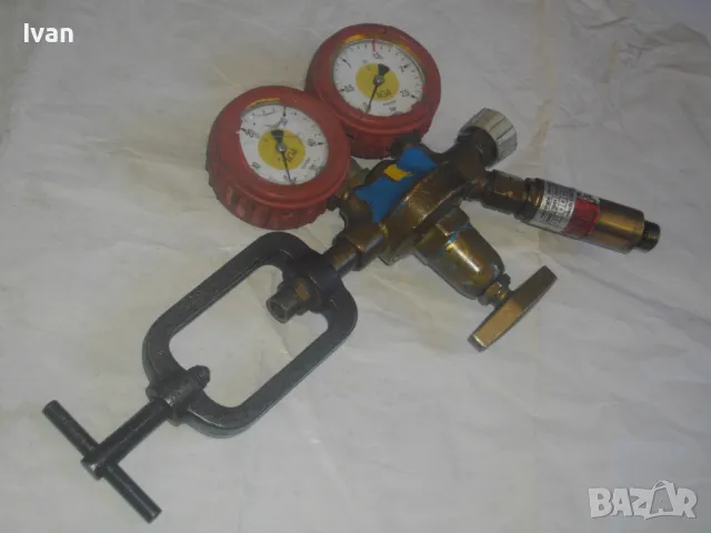 AGA Немски РЕДУЦИР ВЕНТИЛ ЗА АЦЕТИЛЕН С ИСКРОГАСИТЕЛ РЕГУЛАТОР НАЛЯГАНЕ за оксижен горелка резак, снимка 5 - Други инструменти - 47614201