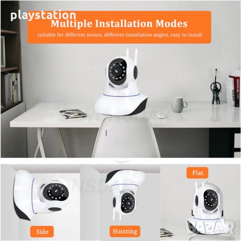 Безжична въртяща се Ip Камера с три антени 2МP, снимка 4 - Камери - 32619800