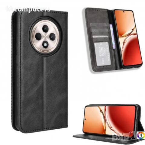 OPPO Reno12 F /12 FS 5G Retro Texture Wallet Калъф и Протектор