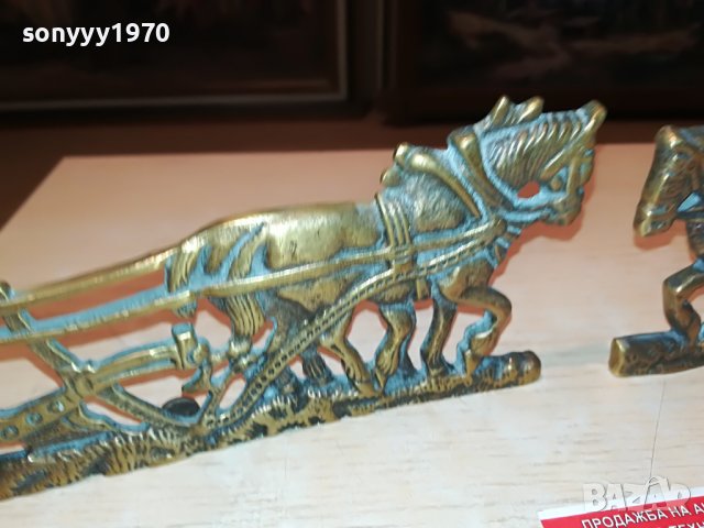 ОРАН-КОНЕ Х 2БР МЕД/МЕСИНГ-ВНОС АНГЛИЯ 1605222057, снимка 6 - Антикварни и старинни предмети - 36782557