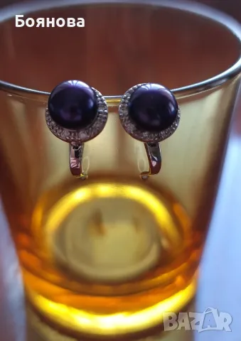 Нежни Обеци от естествени перли  и сребро, снимка 9 - Обеци - 39683262