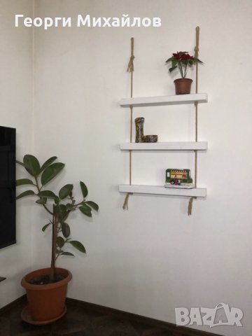 Рафт етажерка изработени от масивна дървесина в Рустик стил, снимка 7 - Етажерки - 31273398