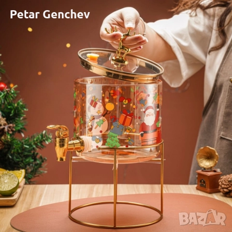 Стъклен дозатор с плавен кран, устойчив на топло/студено,, снимка 5 - Декорация за дома - 52892232