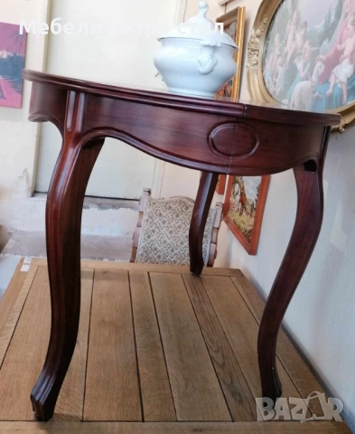 Красива дървена маса - стил и уют в едно. С изящно извити крака.  Излъчва класика и стил., снимка 5 - Маси - 52225908