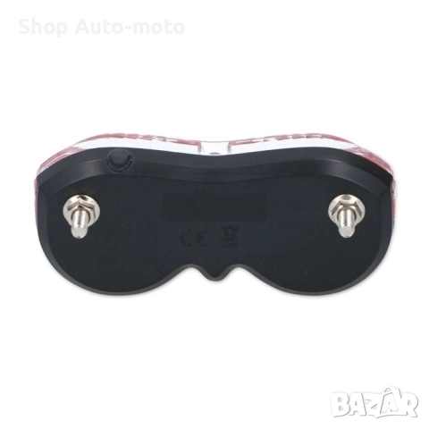 Универсален заден стоп за велосипед с вграден рефлектор 3 светодиода, на батерии, DUNLOP, снимка 3 - Аксесоари за велосипеди - 51741355