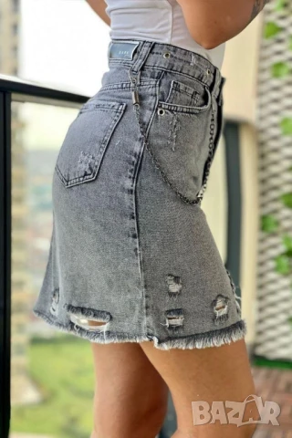 Къса дънкова пола , снимка 2 - Поли - 50452663