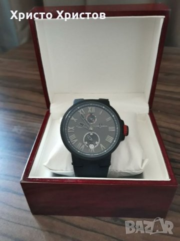  Мъжки луксозен часовник Ulysse Nardin Marine Chronometer Series “Blaktop”, снимка 10 - Мъжки - 32174543