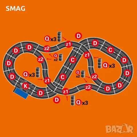 Състезателна писта с турбо автомобили и дистанционно управление S_1227282, снимка 4 - Коли, камиони, мотори, писти - 48012175