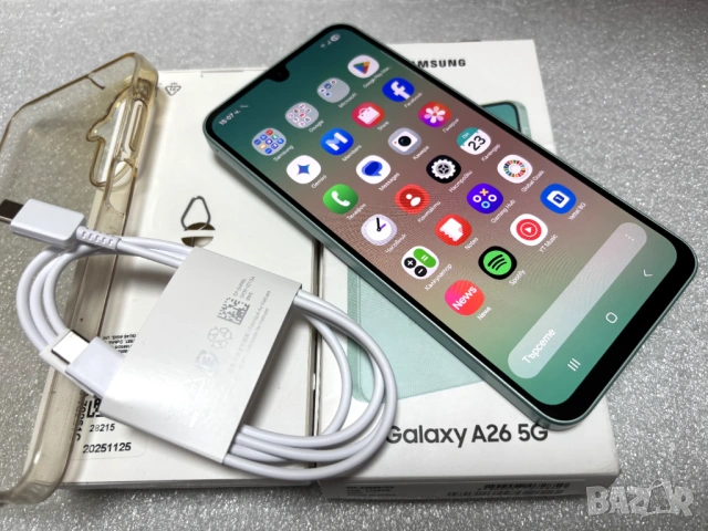 КАТО НОВ! Смартфон Samsung Galaxy A26 5G, 6.7'', 6GB/128GB, Mint, снимка 2 - Samsung - 53595813