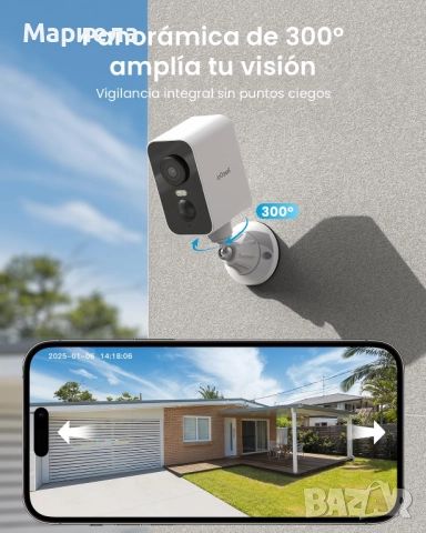 Външна камера ieGeek ZS-GX3S, 3MP, WiFi, снимка 6 - Камери - 51905365