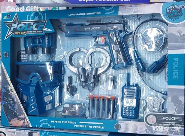 Полицейски комплект с пистолет и много аксесоари, снимка 2 - Други - 43287094