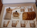 Луксозен стар сервиз от социализма комплект чаши , снимка 1