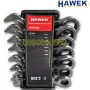 Комплект къси тресчотни ключове Hawek 8-19 мм, 7 части, снимка 1