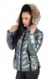 Зимно дамско яке – 4117 качулка с естествен пух от лисица, снимка 11