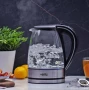 Светеща електрическа кана Voltz, 2200W, 1.7 литра, стъкло, безжична, 2 ГОДИНИ ГАРАНЦИЯ, снимка 3