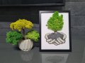 Декорирано дръвче в кашпа или картина с естествен скандинавски мъх, снимка 2