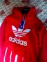 НОВ Мъжки суитшърт/суичър / суитчър (худи) АДИДАС (ADIDAS TREFOIL HOODIE RED), снимка 4