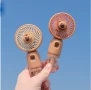 Преносим ръчен вентилатор Капибара с водна мъгла- мини вентилатор с USB зареждане и сладък дизайн, снимка 2