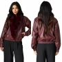 Дамско яке от изкуствена кожа с яка от изкуствена кожа, 5цвята , снимка 9