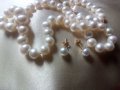 Промо до 27.12! Перли със злато 18 и 14 карата/колие+обеци/, снимка 2