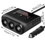 Адаптер за запалка за кола, разклонител за автомобил, 120W, 12V, 24V, Сплитер, букса, 4 USB, зарядно, снимка 10