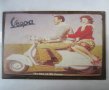 Табели, табелки, разни: Vespa  Веспа реклама, езеро, пожар, стоп, снимка 1