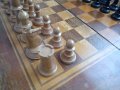 Стар шах за игра в дървена кутия, голяма, дървена табла , снимка 5