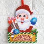 2558 Коледна украса за стена Merry Christmas, 19см, различни модели, снимка 4