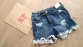 Нови!!! H&M - къси дънкови панталони 10/11г, снимка 1 - Детски къси панталони - 43846177