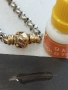 Прекрасна сребърна авторска дамска гривна и колие.Сребро проба 925,златни 9 каратови апликации, снимка 12