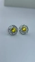Сребърни обеци с жълт топаз., снимка 4