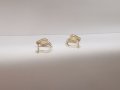 Златни обеци с цирконий 5, снимка 6