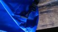 раница триъгълна от плътен син промазан плат, снимка 8