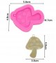 Гъбка гъба с точки висулка силиконов молд форма за декорация торта фондан шоколад гипс смола висулка, снимка 2