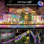 Многоцветен Лед Маркуч за Коледна Украса Водоустойчив Три Размера RGB, снимка 6