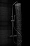 Комплект черна душ колона тип Тропически дъжд Arnika Nero, снимка 1 - Душове - 43821565