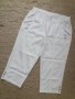 -20% Тъничък снежнобял панталон с ластик в талията и 3/4 дължина на крачола, снимка 1