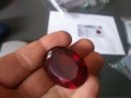 Натурален сертифициран червен Топаз 90 карата , рубин смарагд сапфир диамант  изомруд, снимка 9