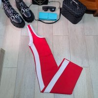 Червена дамска рокля средно дълга , снимка 6 - Рокли - 30588043