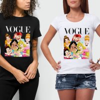 Тениска Disney Princess Vogue принт. Модели и размери, снимка 1 - Тениски - 28234408