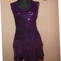 Елегантна рокля в лилаво , снимка 3 - Рокли - 27747913