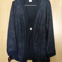 Намалена - нова блуза имитация на сако Karina Fashion, снимка 2 - Блузи с дълъг ръкав и пуловери - 37751648